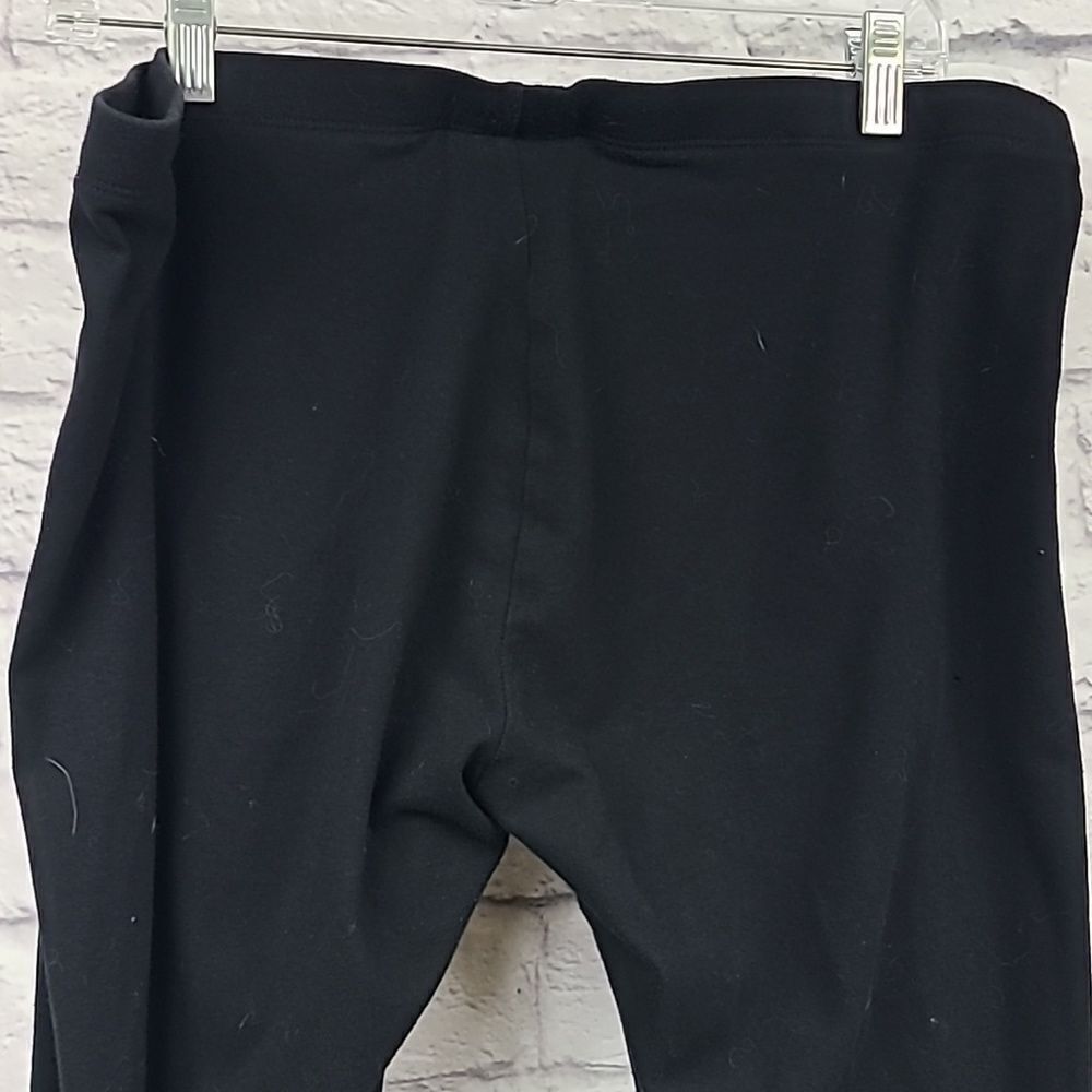Women's XL Black Mid-Rise Capri Leggings Workout Exercise Yoga Pants Athleisure - Picture 6 of 7